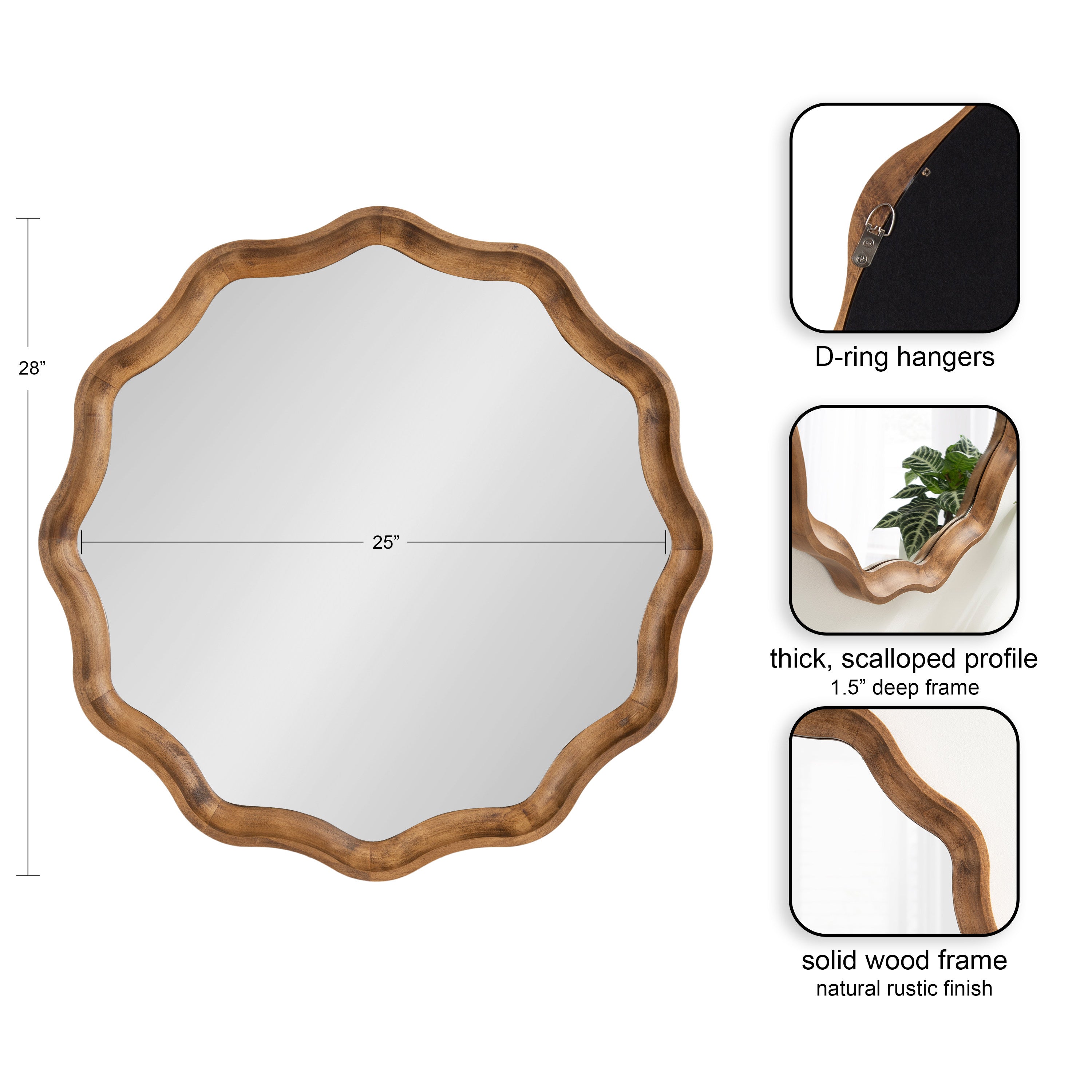 Hatherleigh Round Scallop Mirror