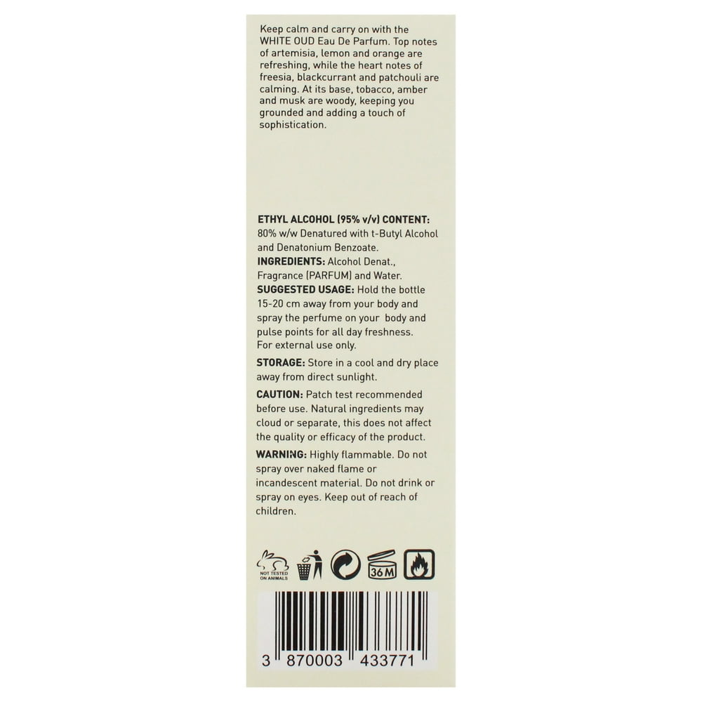 Bella Vita White Oud Eau de Parfum Unisex 3.4 oz