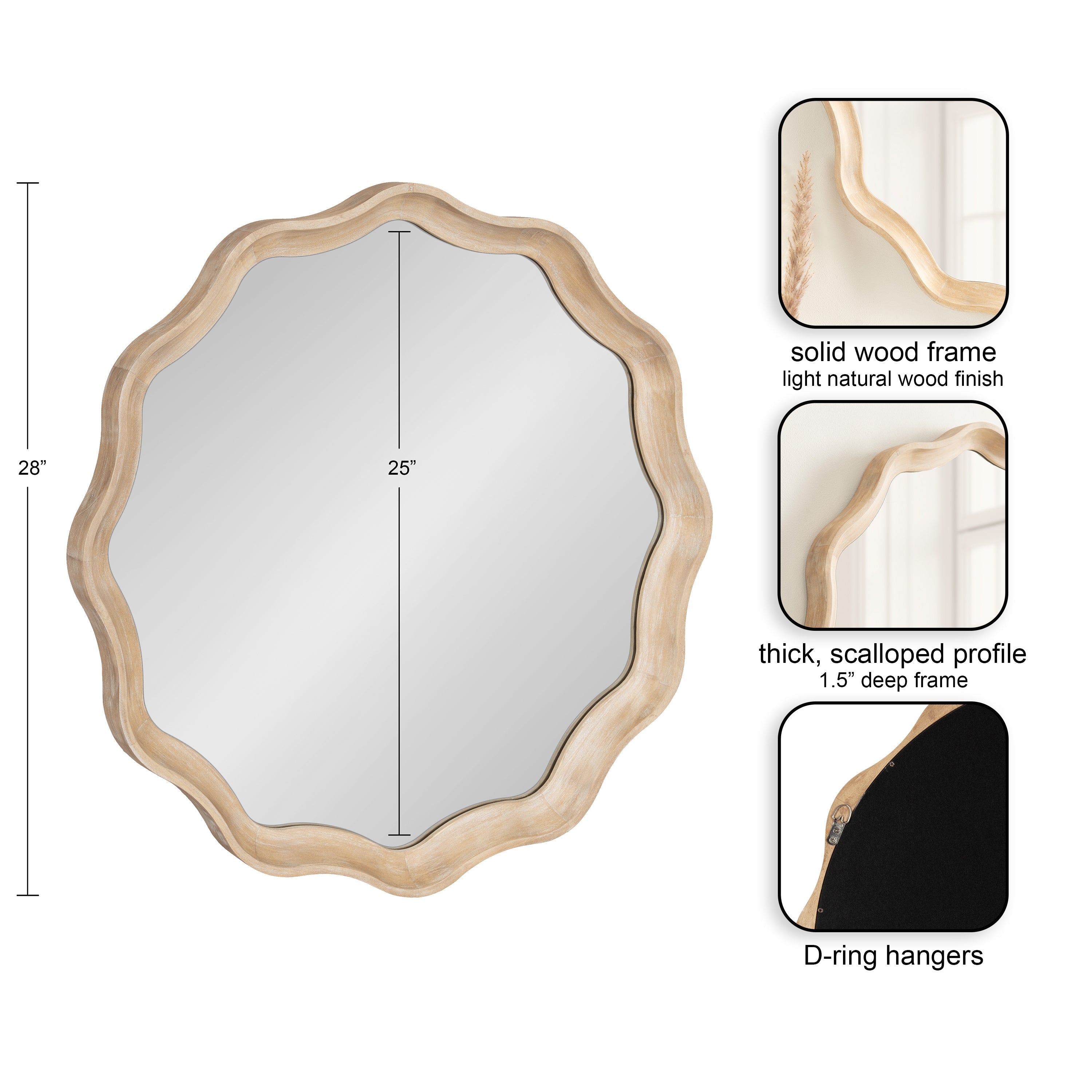 Hatherleigh Round Scallop Mirror